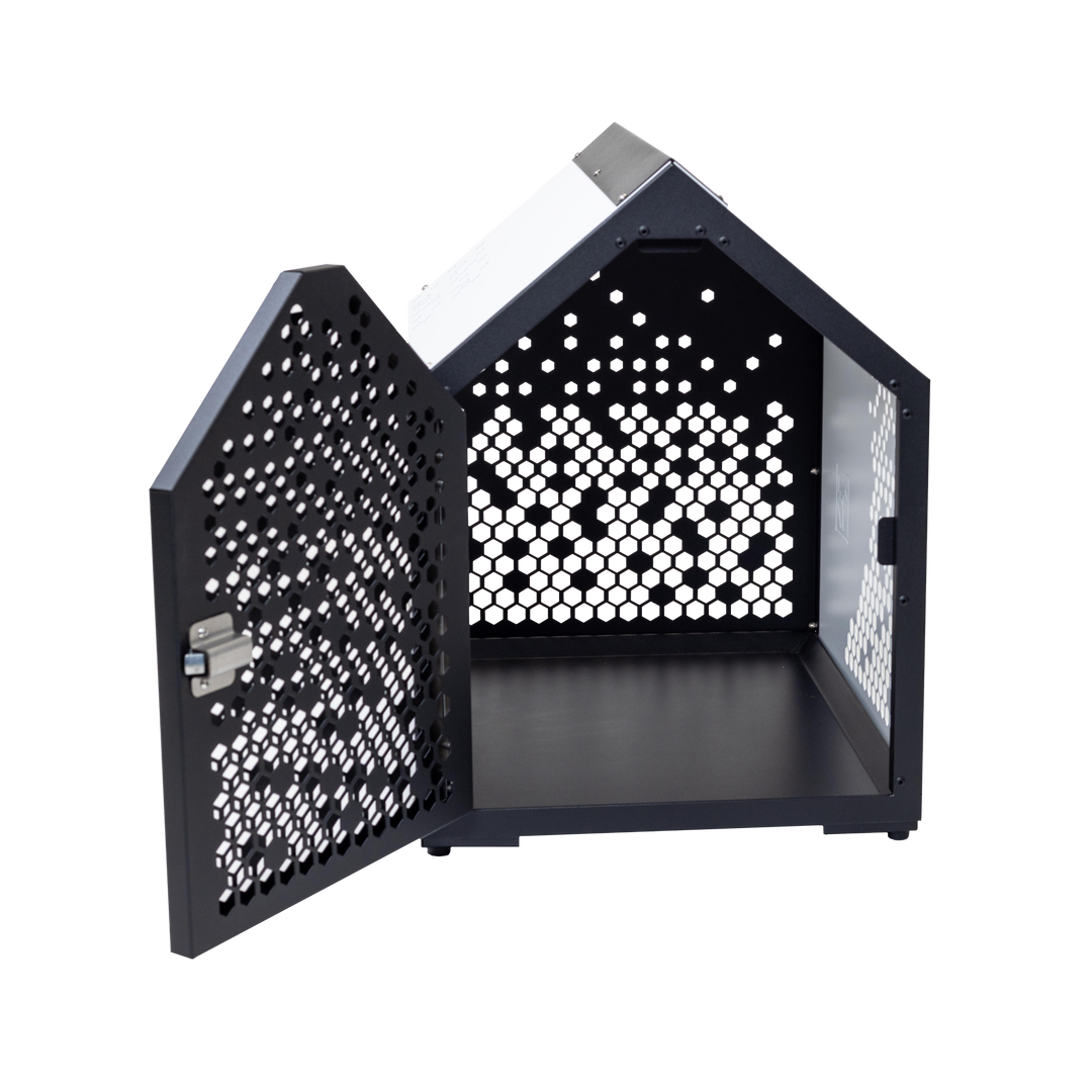 dog den with the door open