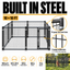 10x10 kennel: 19-gauge steel tube frame, 8-gauge welded wire and 2 by 4 inch wire spacing #size_10x10