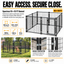 10x10 kennel with two-way lockable latch and steel panel clamps #size_10x10