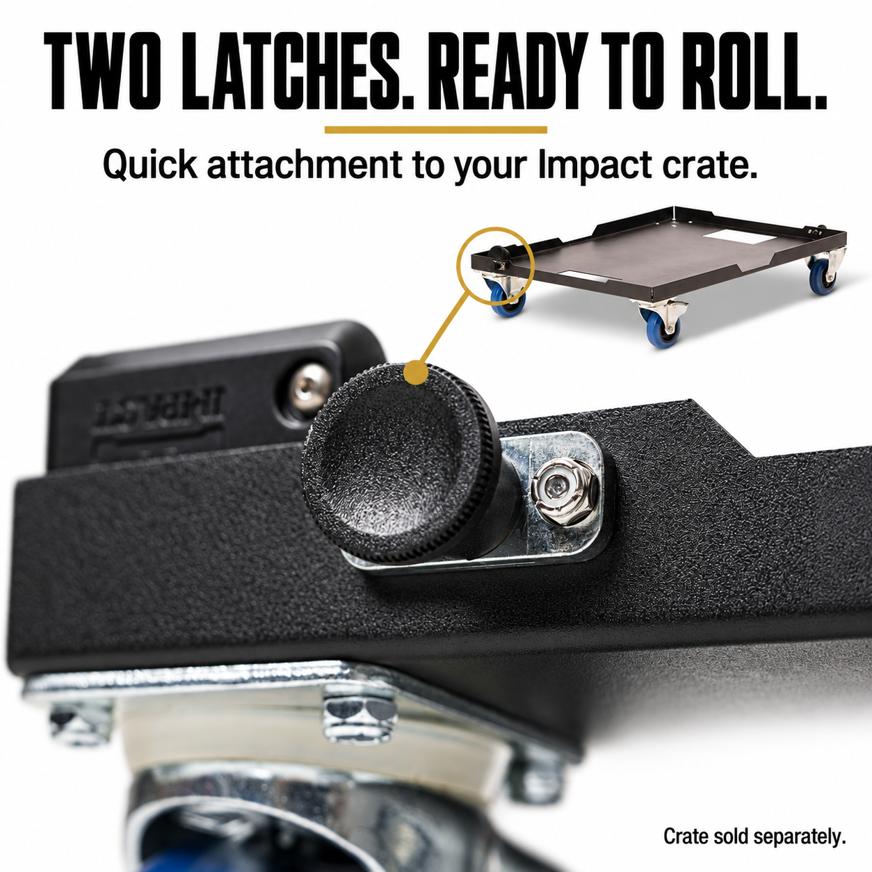 Impact Dog Crate Wheel Cart — Quick Attachment