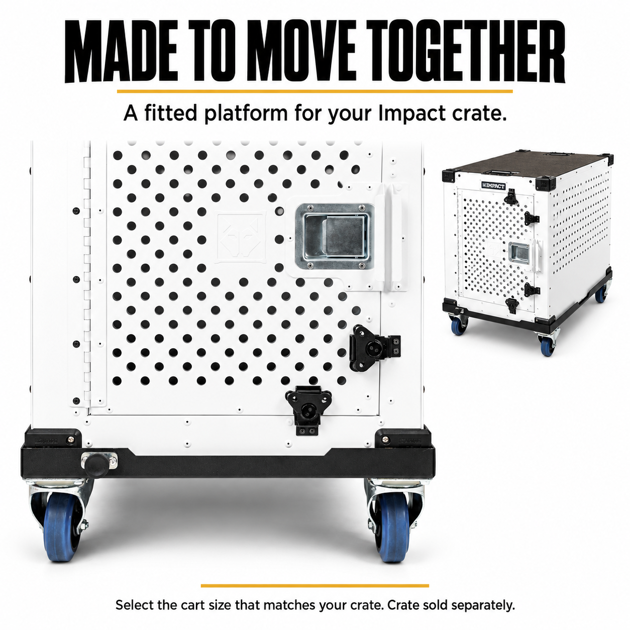 Impact Dog Crate Wheel Cart — Crate Fit