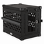 black Collapsible crate with Bar Door, angled view