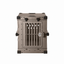 gray Collapsible crate with Bar Door, front view