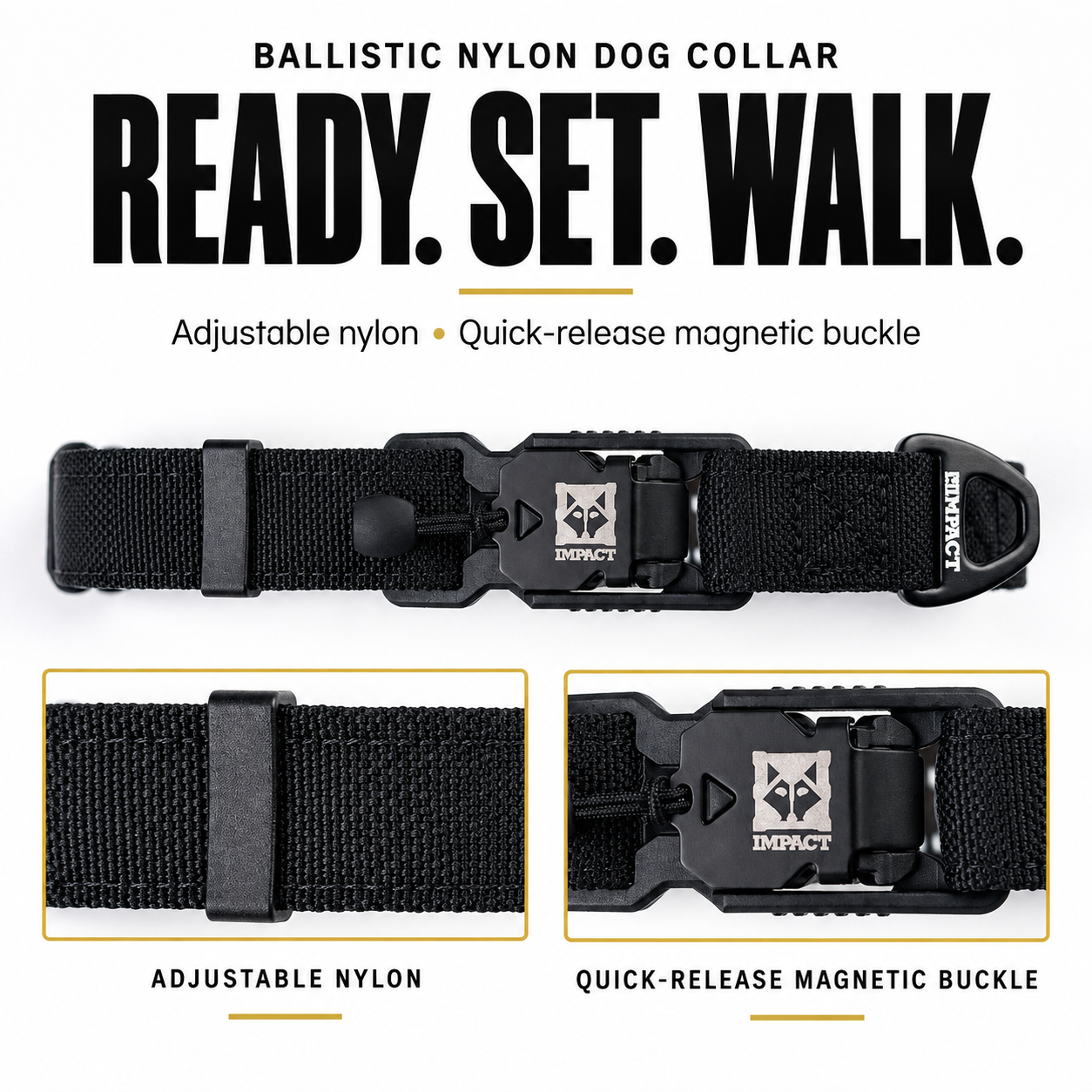 Ballistic Nylon Dog Collar
