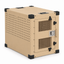 desert tan High Anxiety crate with Bar Door, angled view