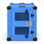 blue High Anxiety crate with Bar Door, front view