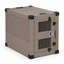 gray High Anxiety crate with Bar Door, angled view