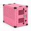 pink High Anxiety crate with Bar Door, angled view