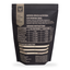 Back of Impact K9 Beef + Salmon bag showing original serving instructions, guaranteed analysis, and ingredients