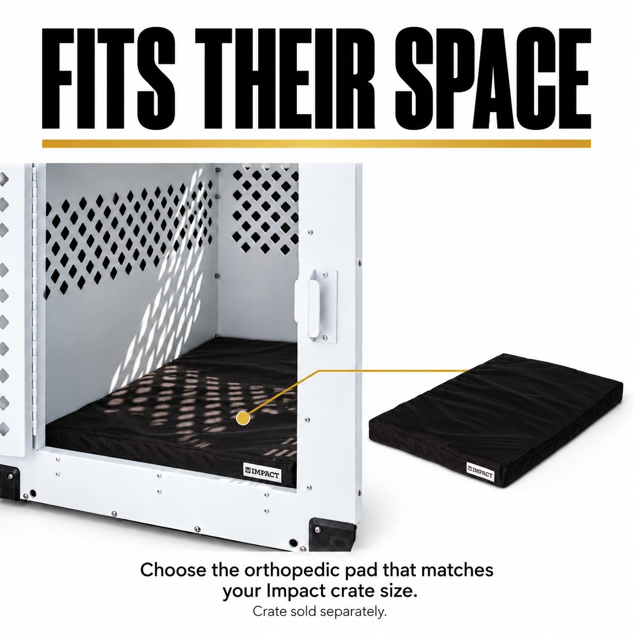 Impact Orthopedic Dog Crate Pad — Fits Their Space