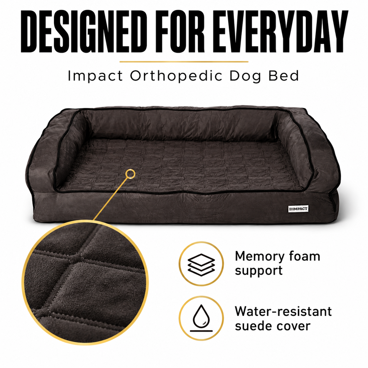 Orthopedic Dog Bed With Memory Foam — Detail