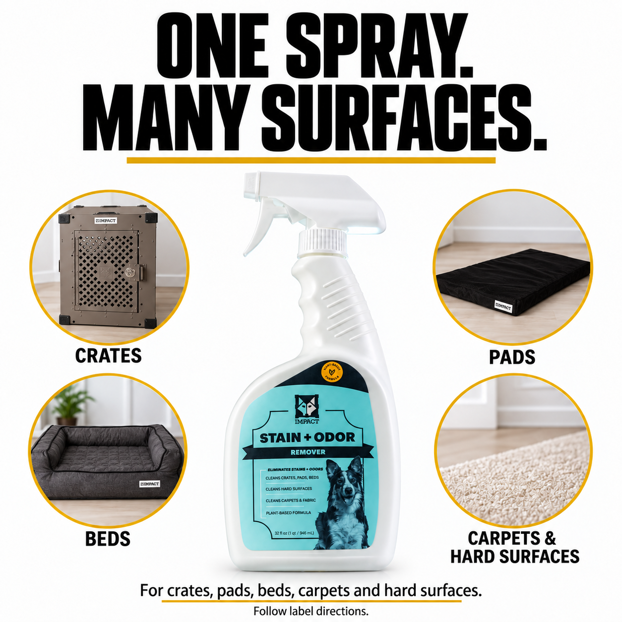 Impact Pet Stain + Odor Remover Spray — Fit and Use