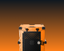 Limited Edition Orange Collapsible Dog Crate with Black Door
