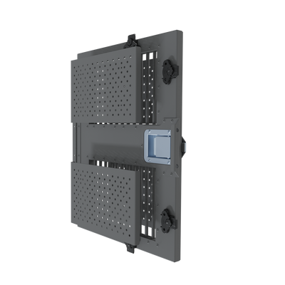 high anxiety door guard attachment gray shown elevated in 3d rendering